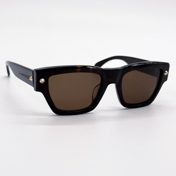 NEW ALEXANDER MCQUEEN AM0409S 002 HAVANA MEN SUNGLASSES ALEXANDER MCQUEEN